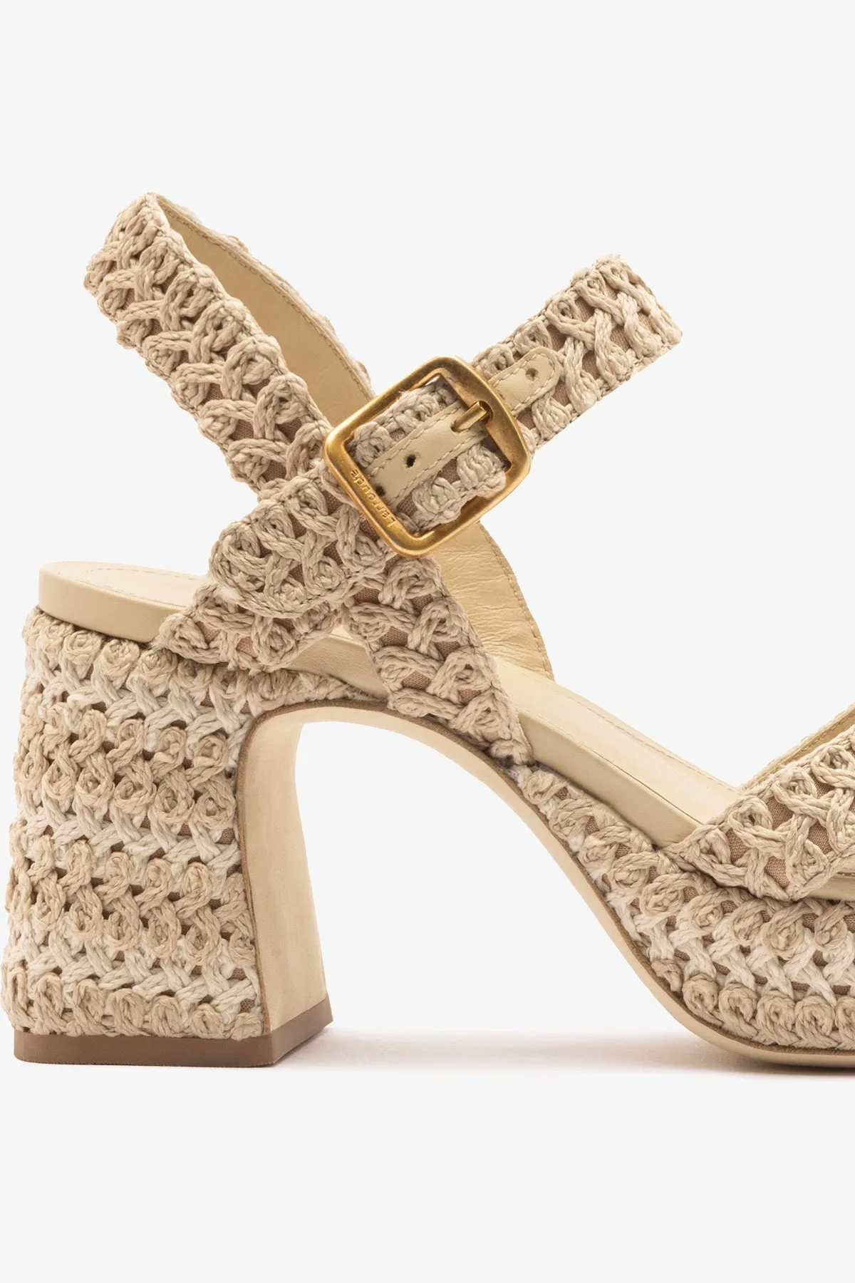 Jolene Low Sandal Natural Crochet sold by Larroude product image thumbnail 4
