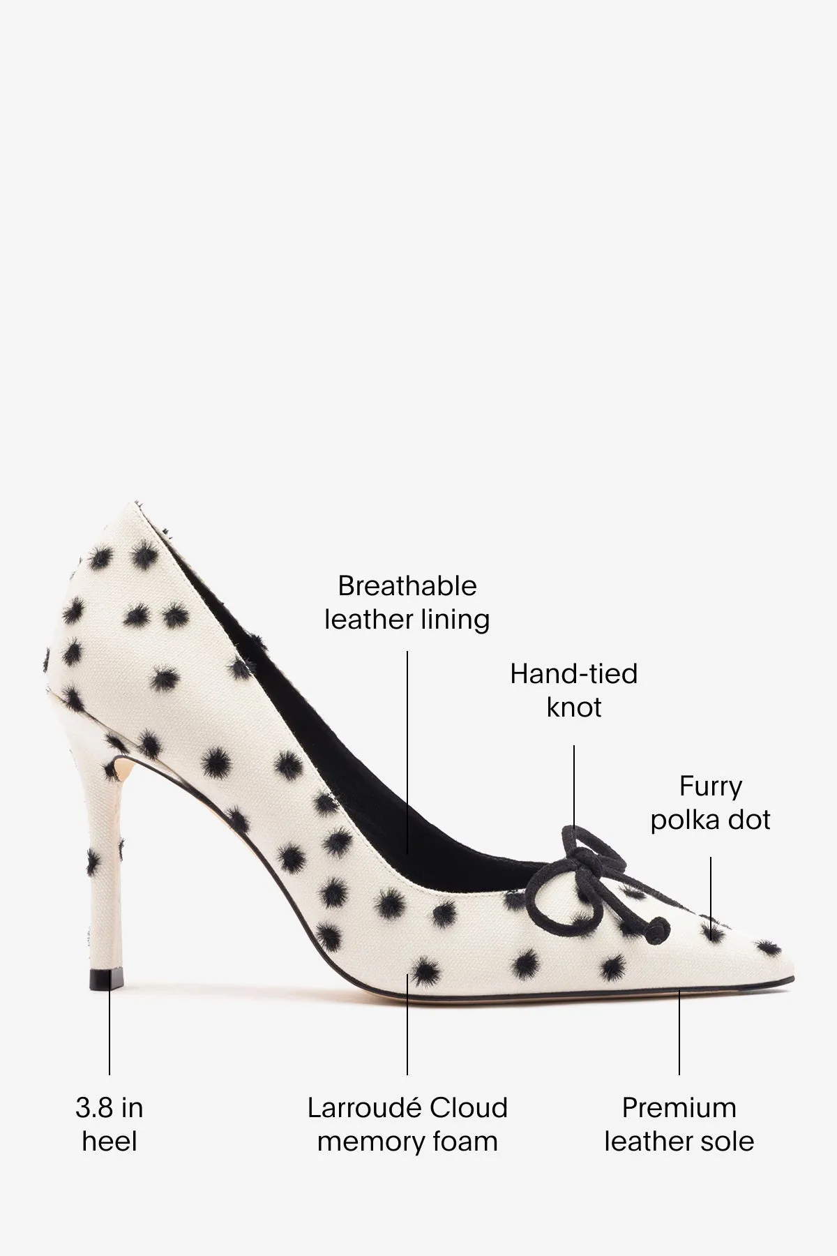 Linda Pump Polka Dots Ivory sold by Larroude product image thumbnail 5