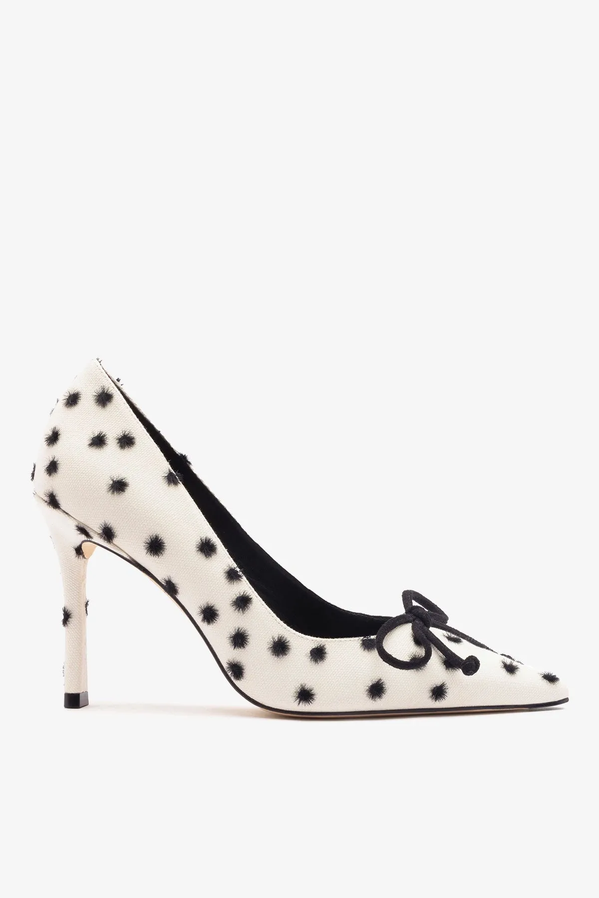 Linda Pump Polka Dots Ivory sold by Larroude