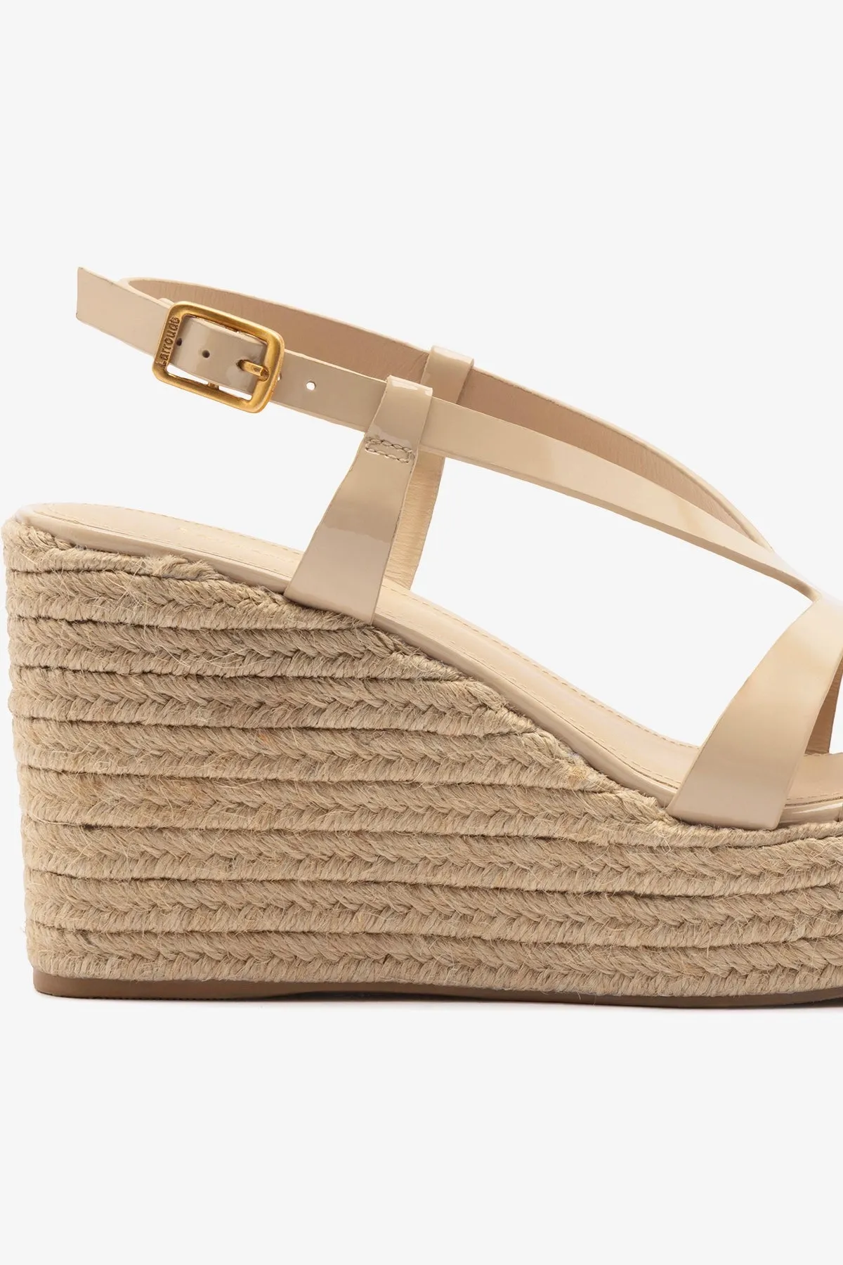 Daphne Espadrille Sandal Sand Patent Leather sold by Larroude product image thumbnail 4