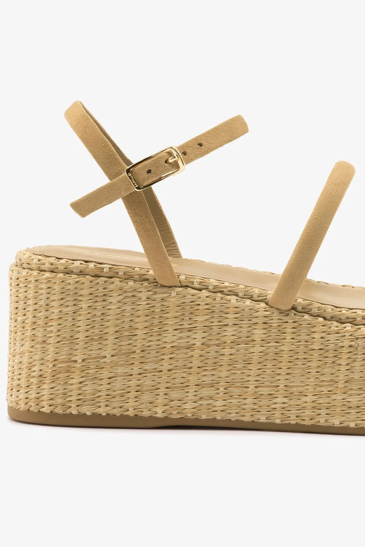 Gio Flatform Peanut Suede sold by Larroude product image thumbnail 4