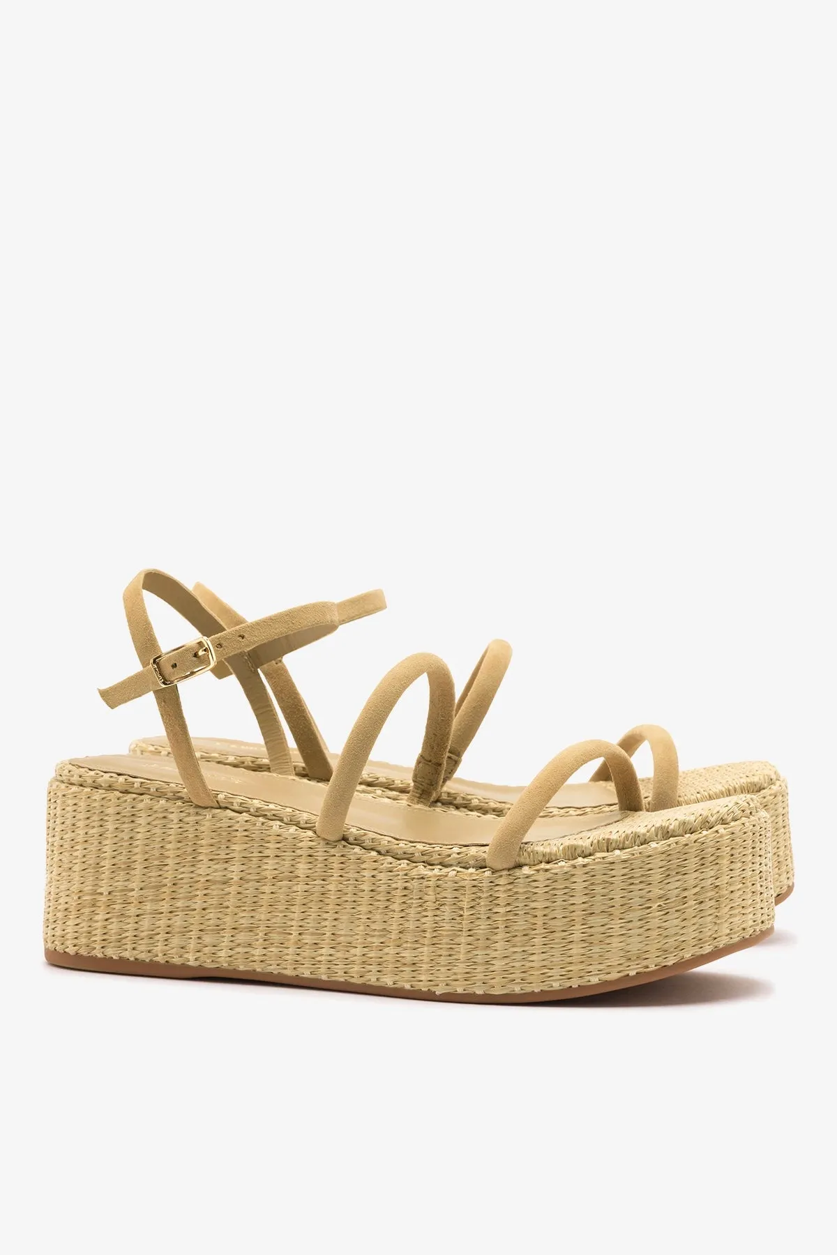 Gio Flatform Peanut Suede sold by Larroude product image thumbnail 3