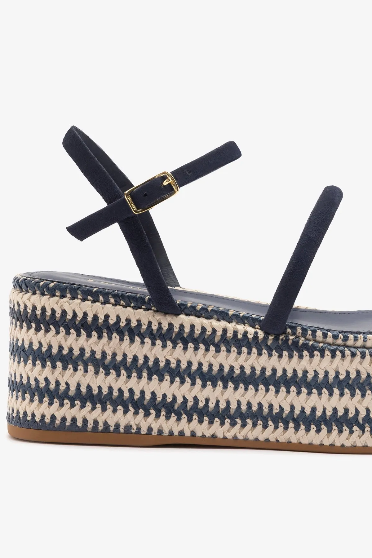 Gio Flatform Navy Suede sold by Larroude product image thumbnail 4