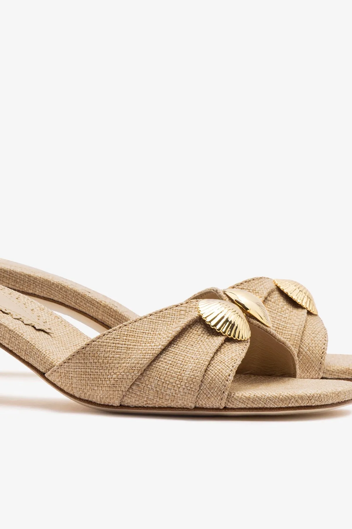Coquile Mule Beige Raffia sold by Larroude product image thumbnail 4