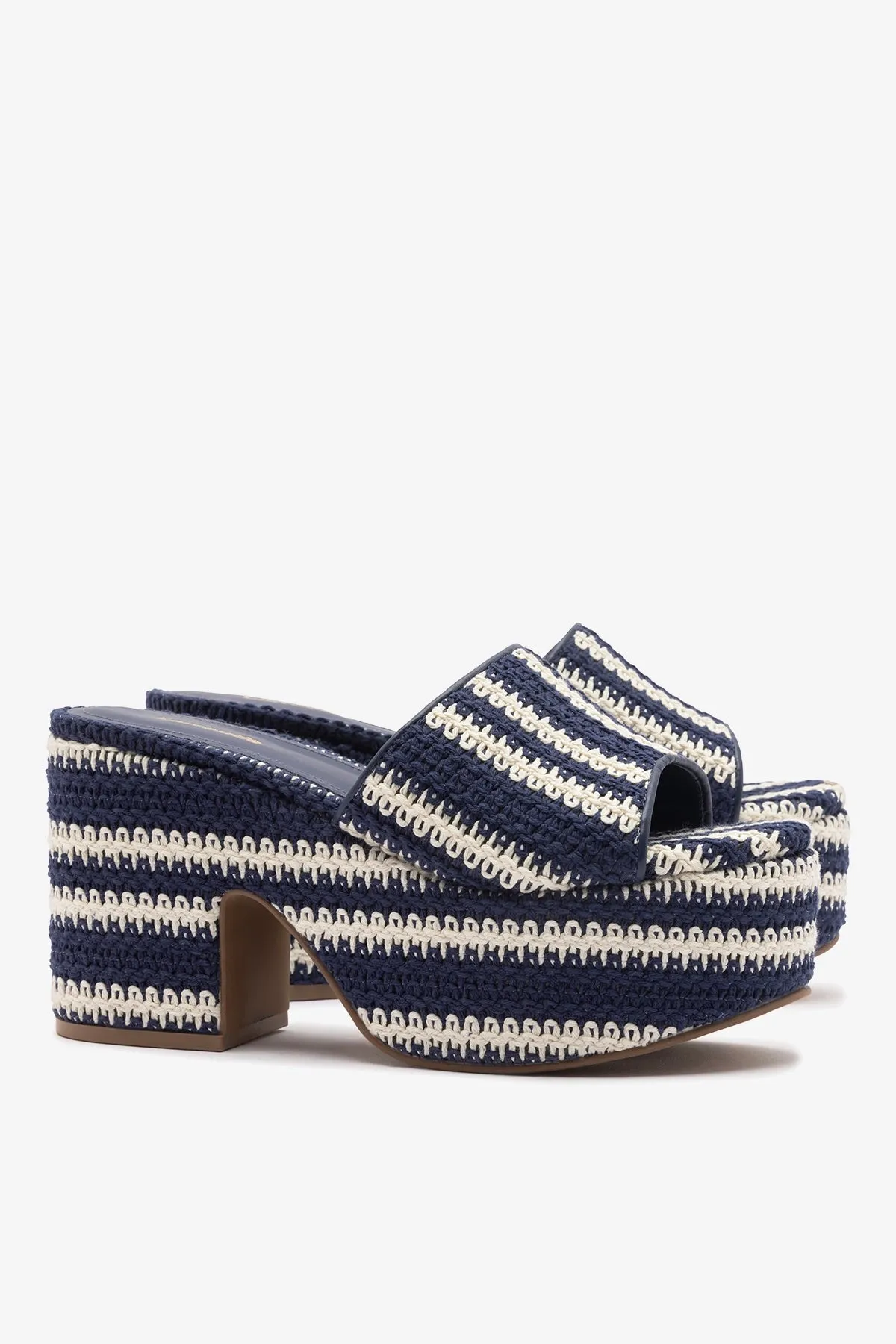 Miso Crochet Mule Striped Navy sold by Larroude product image thumbnail 3