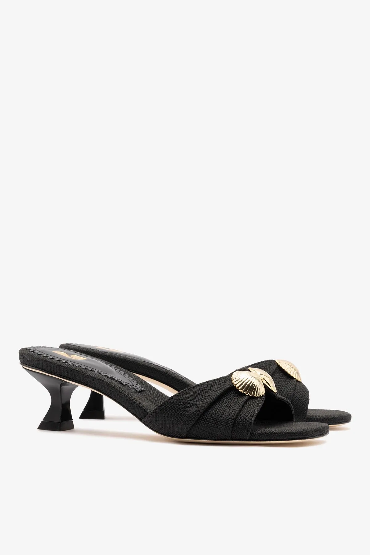 Coquile Mule Black Raffia sold by Larroude product image thumbnail 3