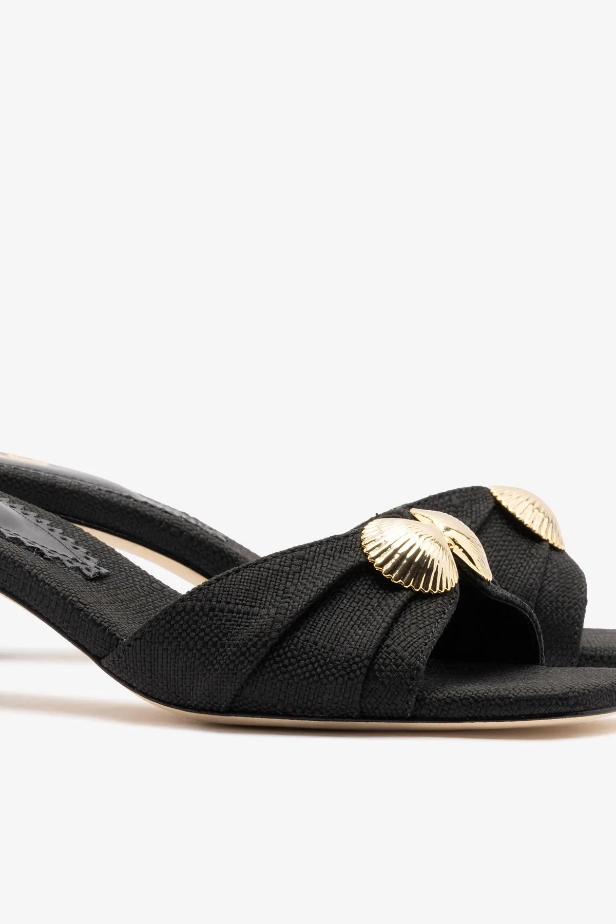 Coquile Mule Black Raffia sold by Larroude product image thumbnail 4