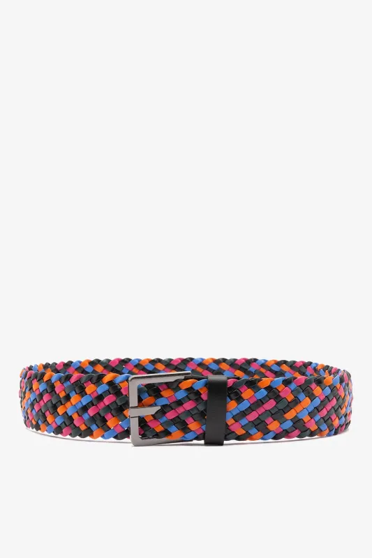 Jonathan Cohen by L.: Braided Belt Multicolor Leather made by Larroude