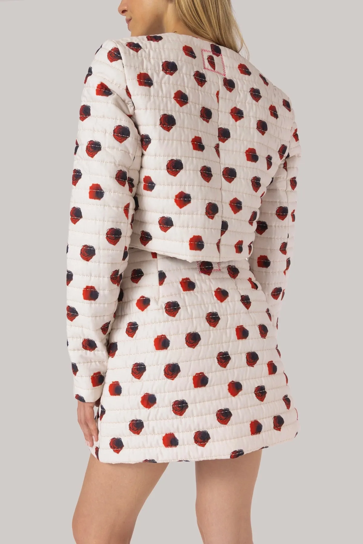 Marina Mini Skirt White Floral Cotton sold by Larroude product image thumbnail 4