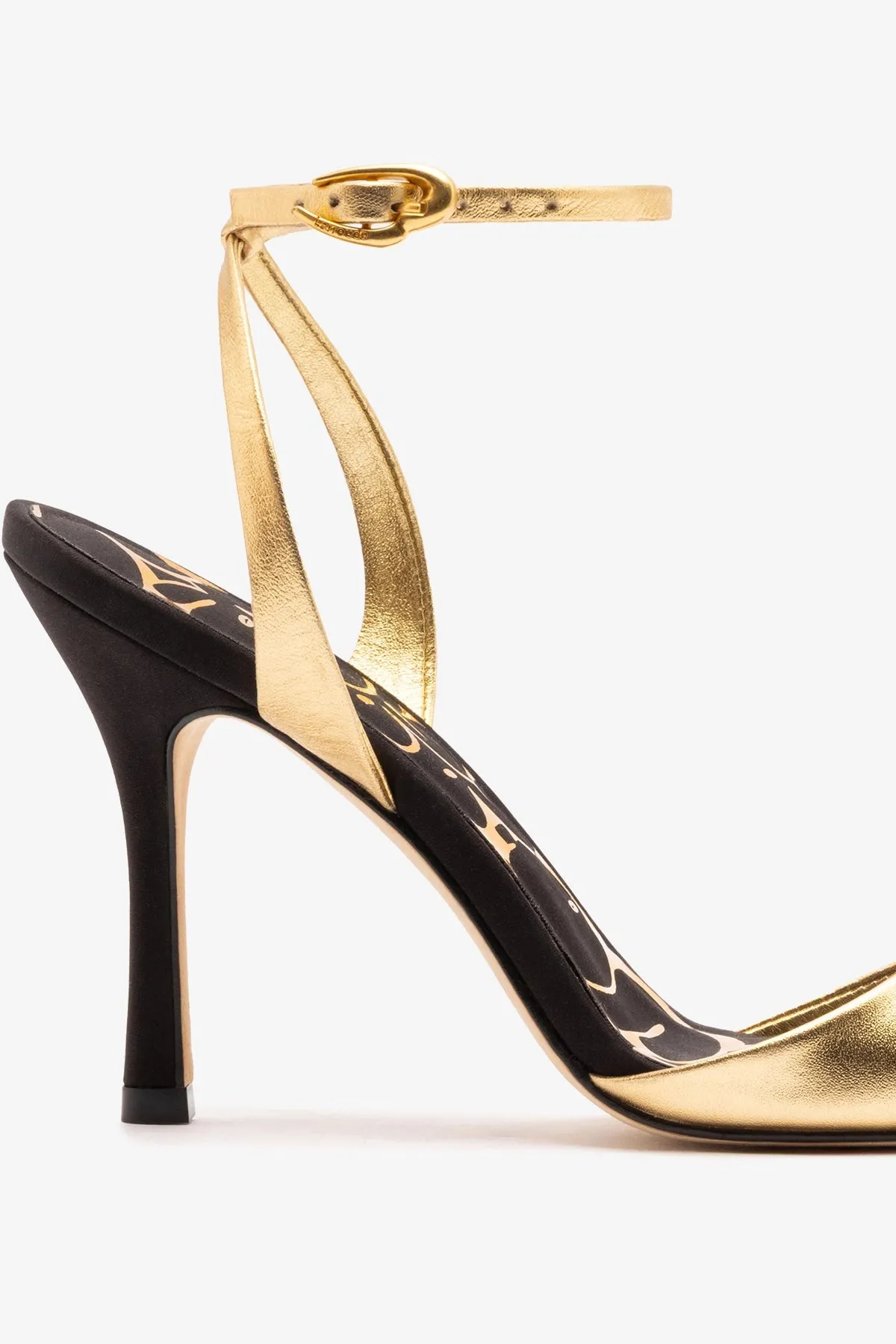 Freya Sandal Gold Leather sold by Larroude product image thumbnail 4