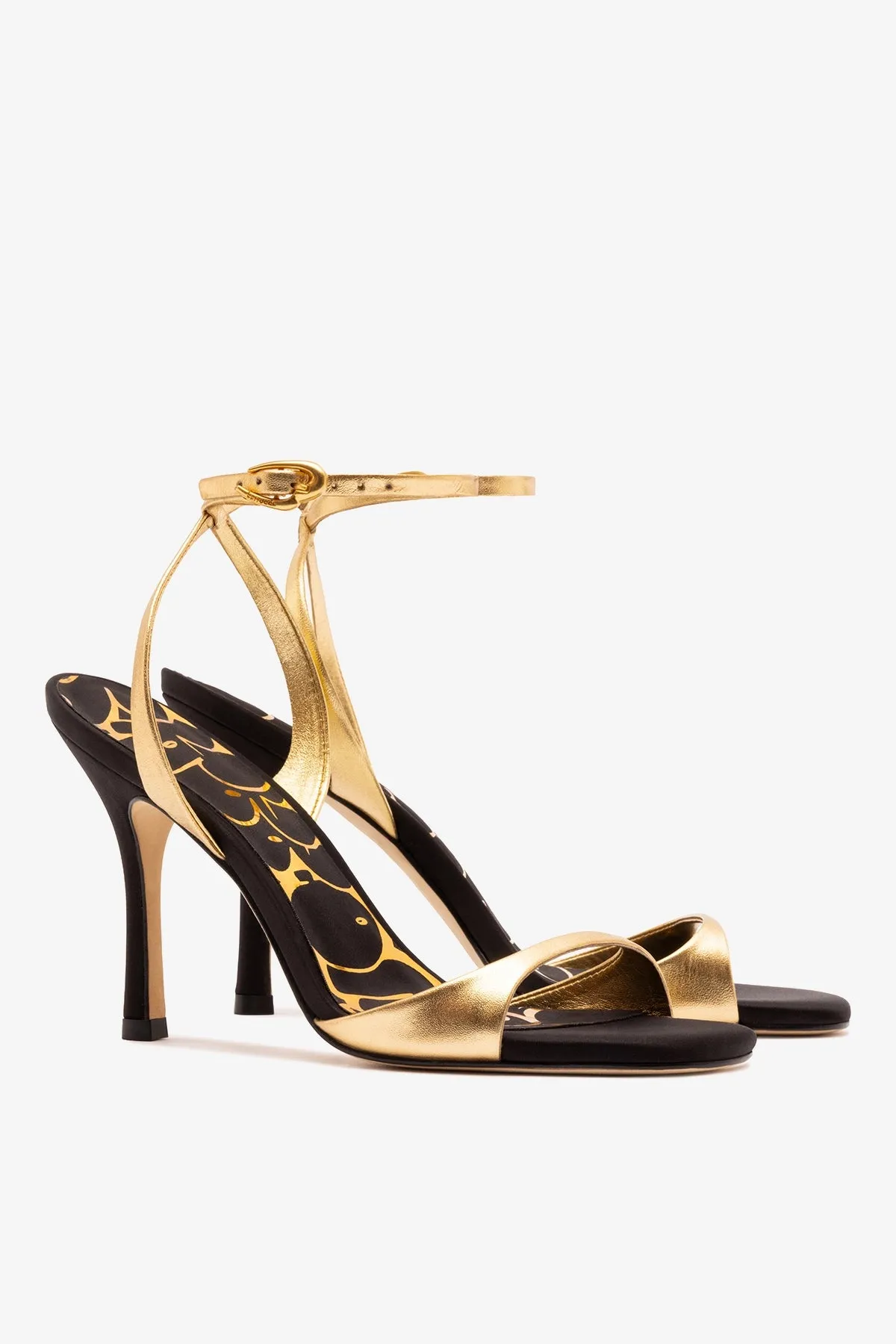 Freya Sandal Gold Leather sold by Larroude product image thumbnail 3