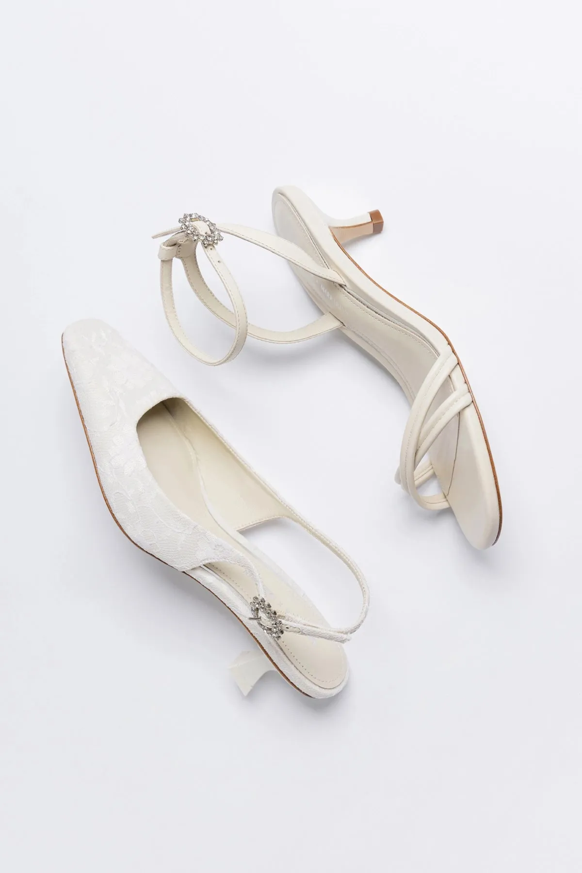 Larroudé x Markarian: Amal Pump White Lace sold by Larroude product image thumbnail 5