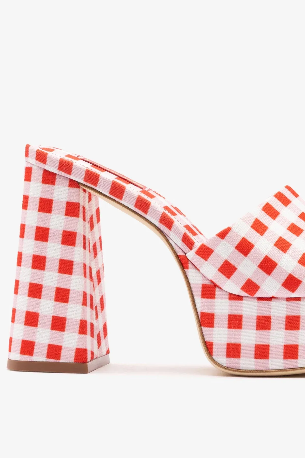 Dolly Platform Mule Scarlet Printed Fabric sold by Larroude product image thumbnail 4