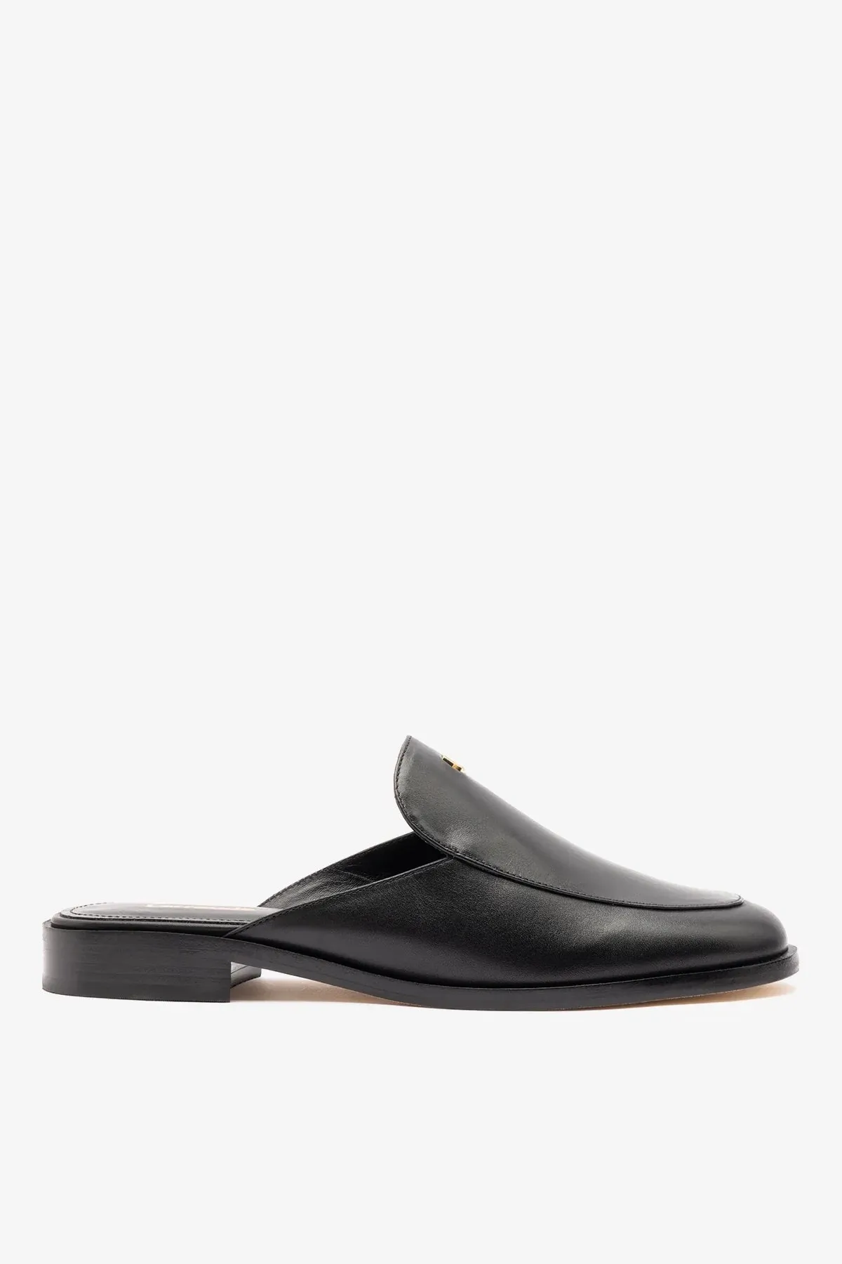 Margaux Mule Black Leather sold by Larroude
