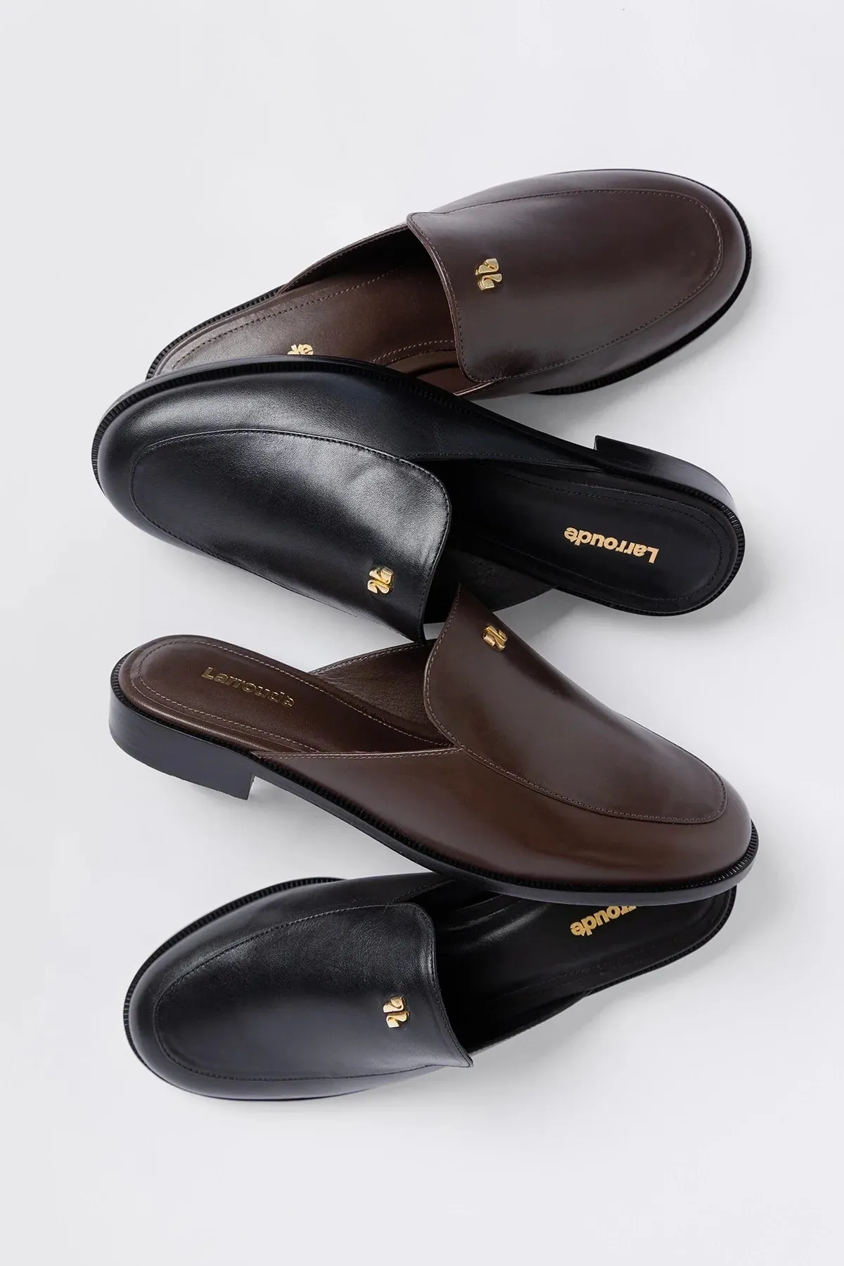 Margaux Mule Black Leather sold by Larroude product image thumbnail 5