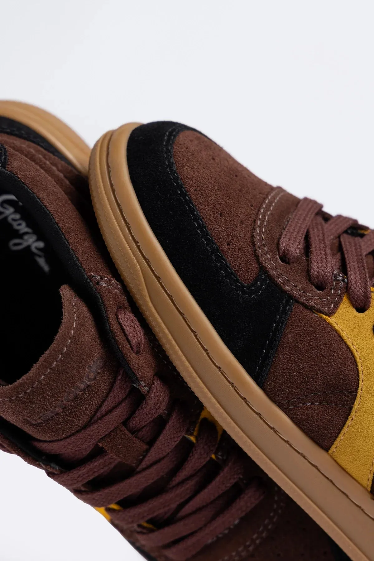 George Sneaker Brown and Yellow Suede sold by Larroude product image thumbnail 4