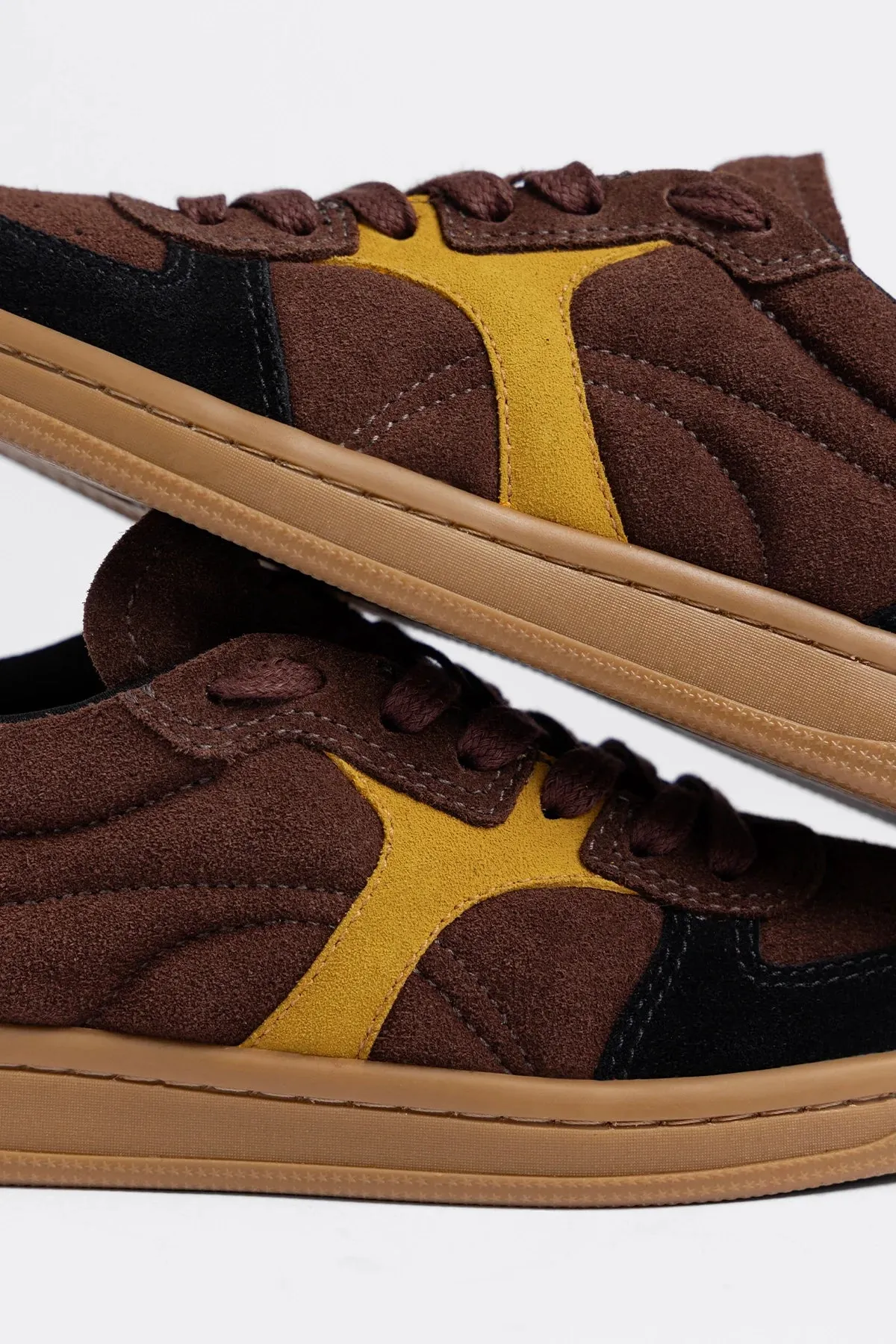 George Sneaker Brown and Yellow Suede sold by Larroude product image thumbnail 3
