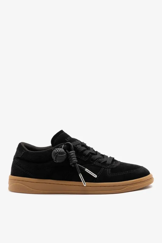 George Sneaker Black Suede made by Larroude