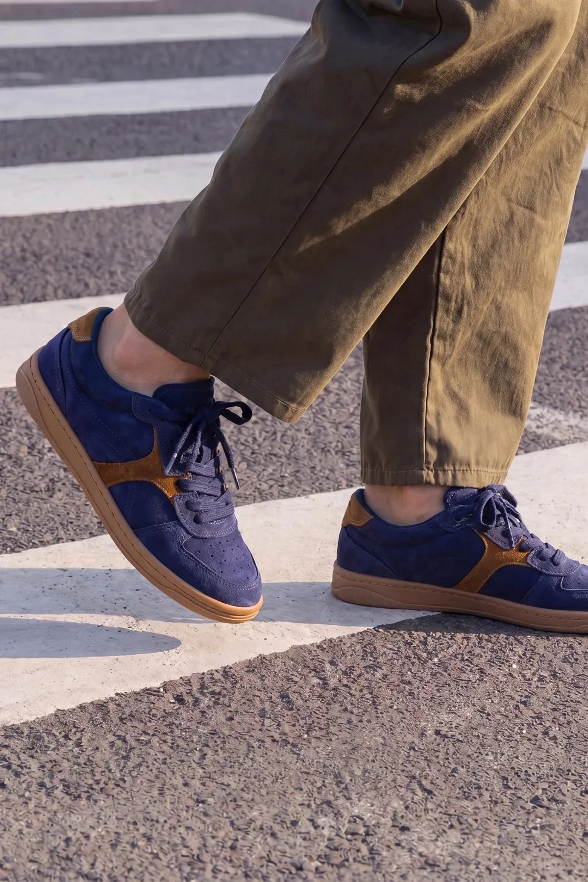 George Sneaker Navy Suede sold by Larroude product image thumbnail 2
