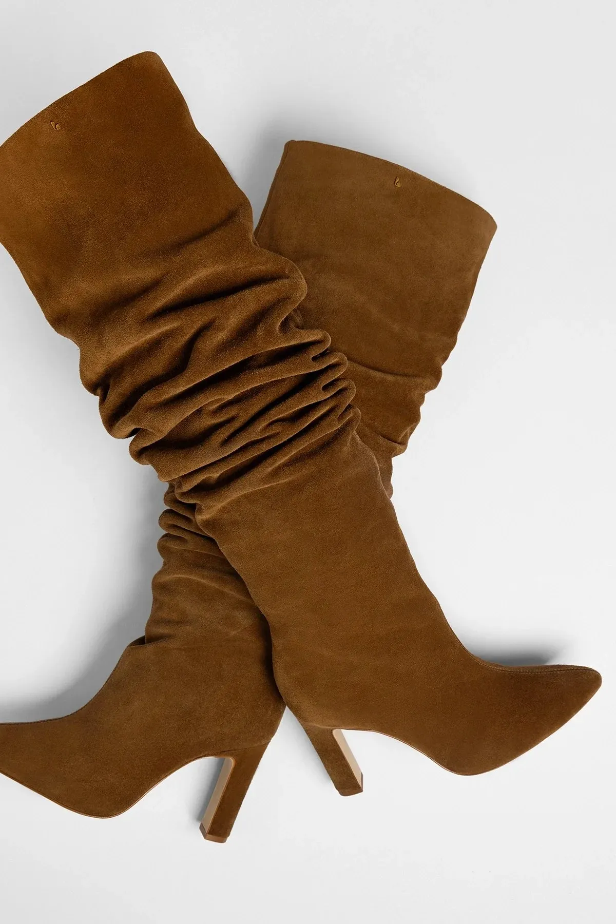 Cindy Slouch Boot Russet Suede sold by Larroude product image thumbnail 3