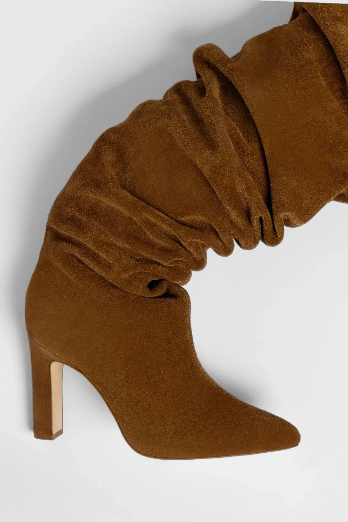 Cindy Slouch Boot Russet Suede sold by Larroude product image thumbnail 4