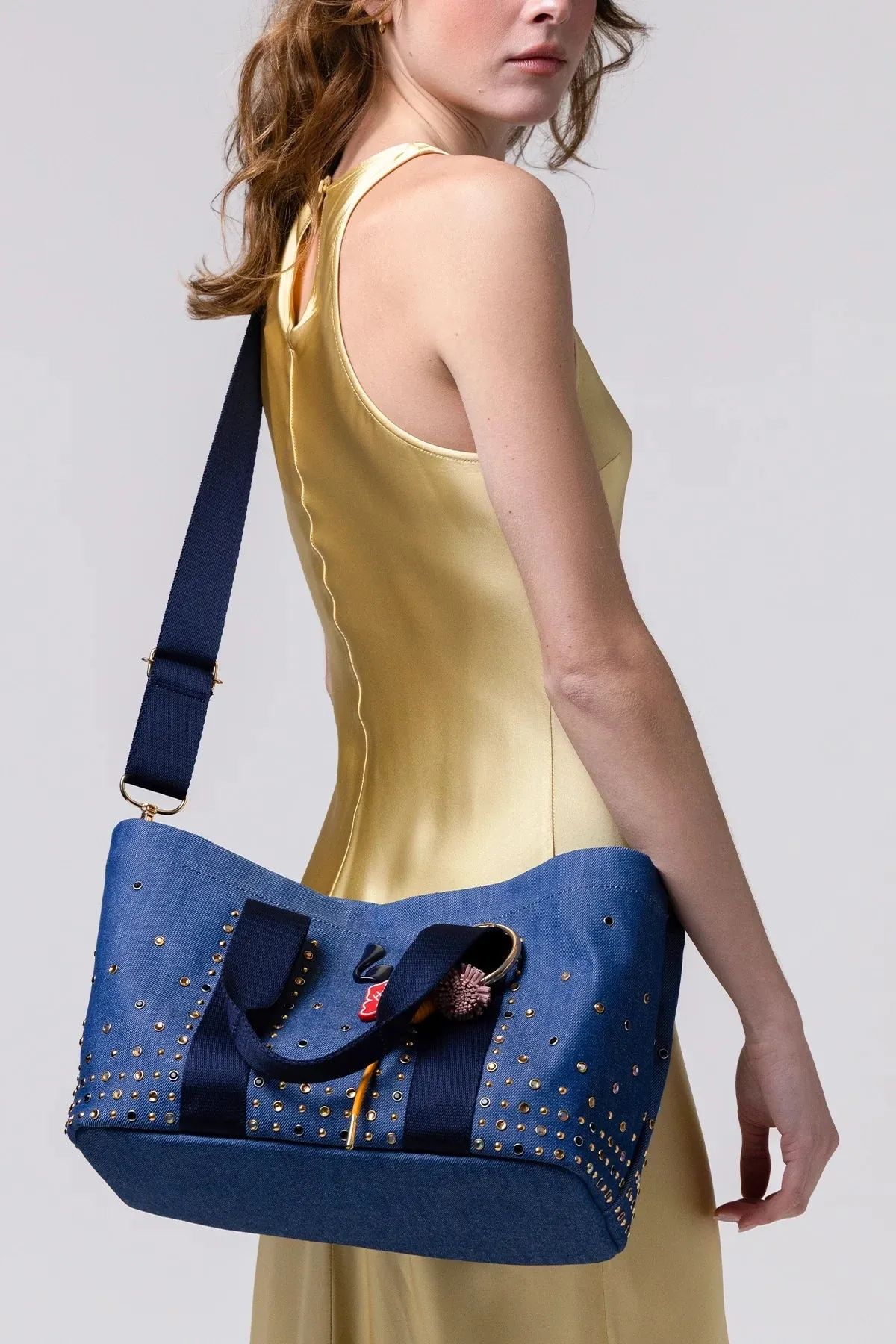 Americana Tote Bag Blue Denim sold by Larroude product image thumbnail 2
