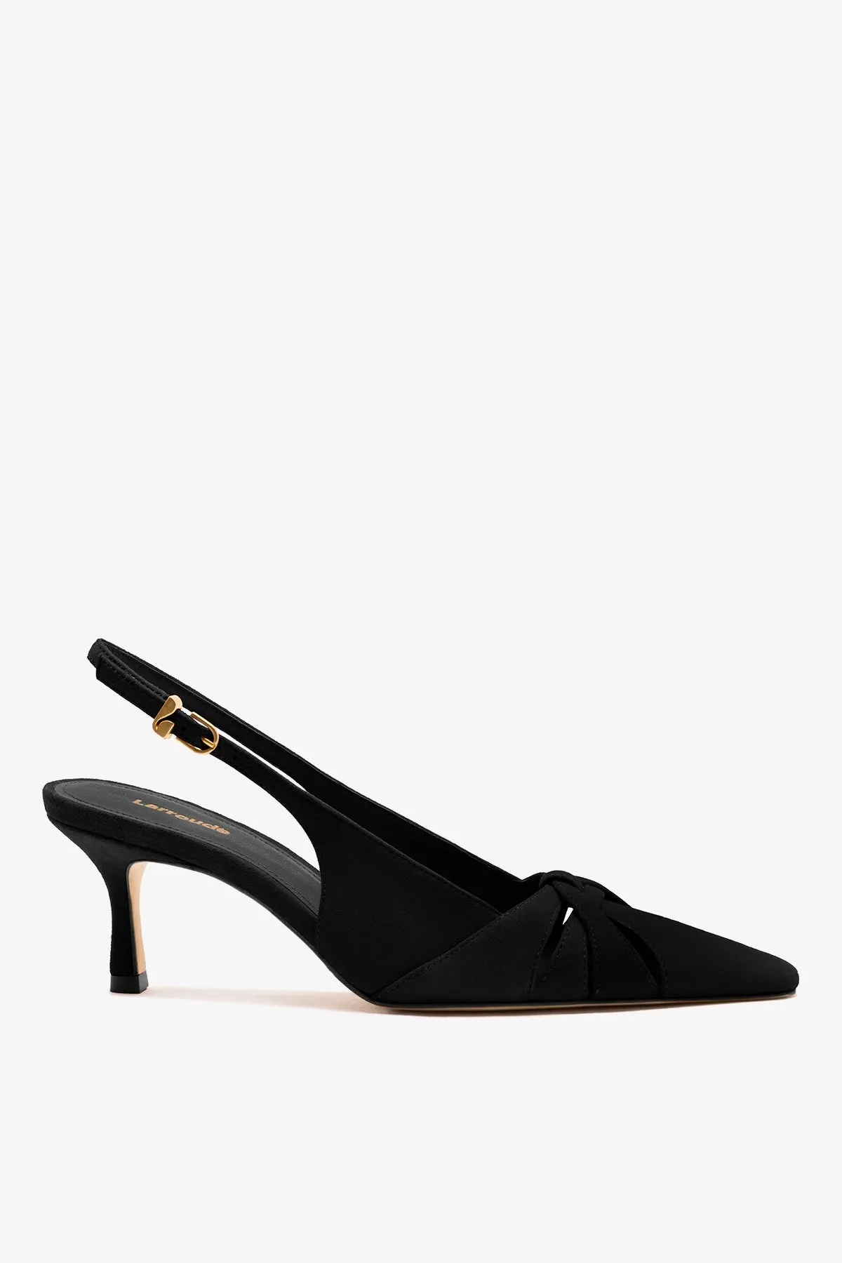 Kirstin Pump Black Suede sold by Larroude