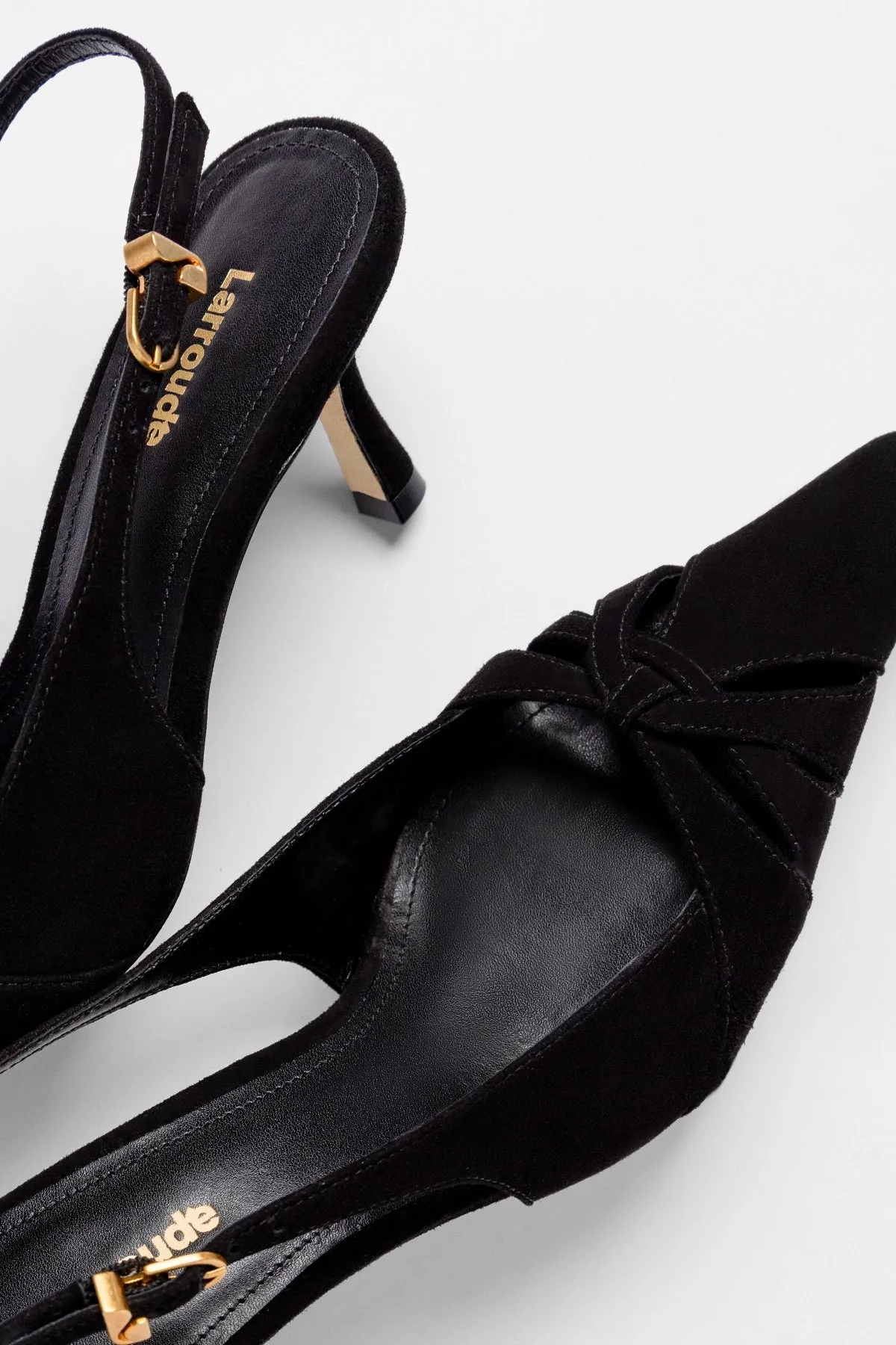 Kirstin Pump Black Suede sold by Larroude product image thumbnail 4