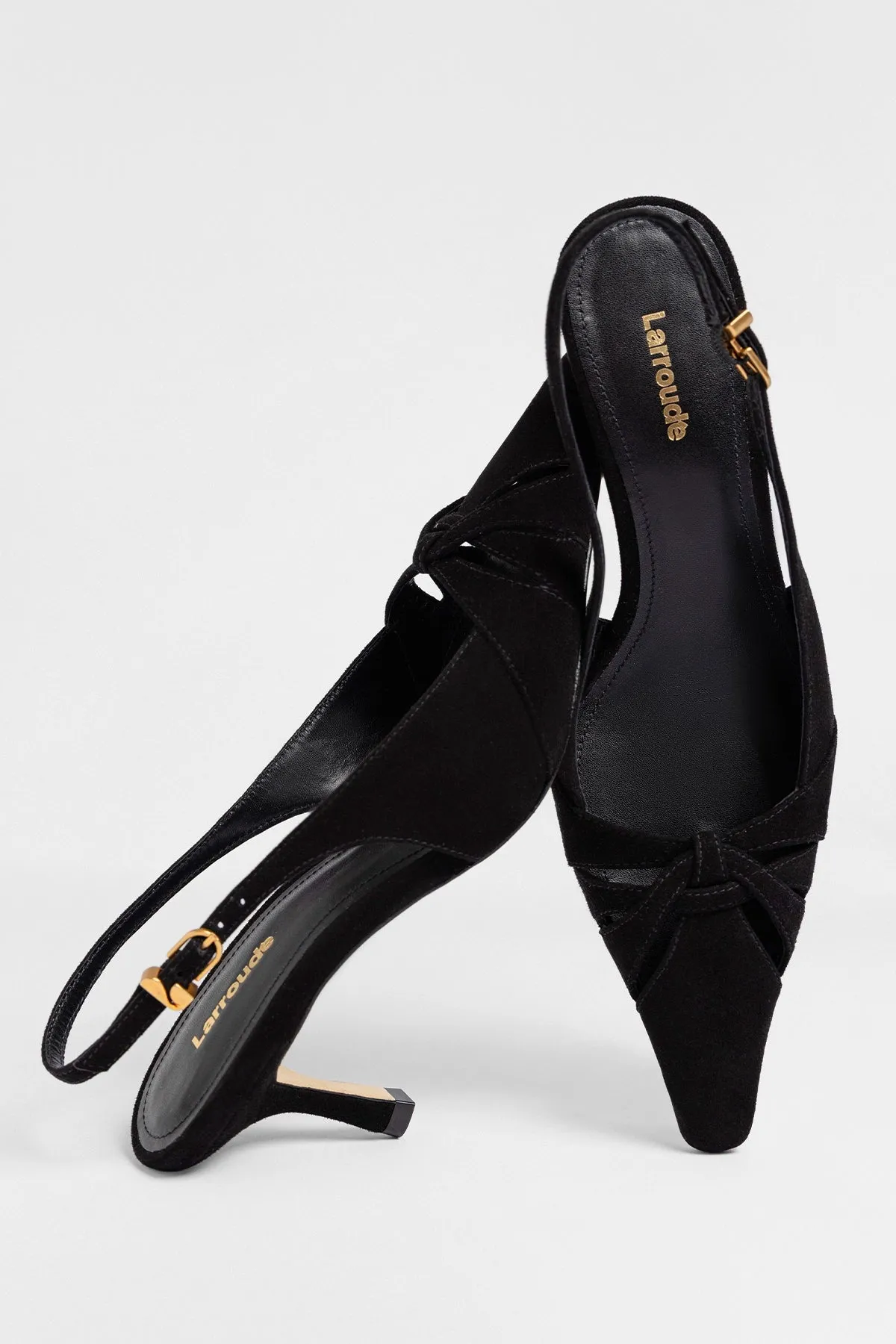 Kirstin Pump Black Suede sold by Larroude product image thumbnail 3