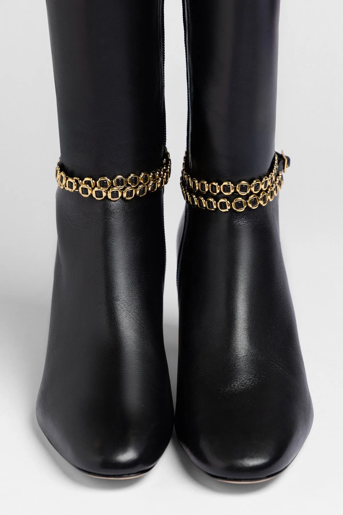 Milanina Hi Boot Black Leather sold by Larroude product image thumbnail 5