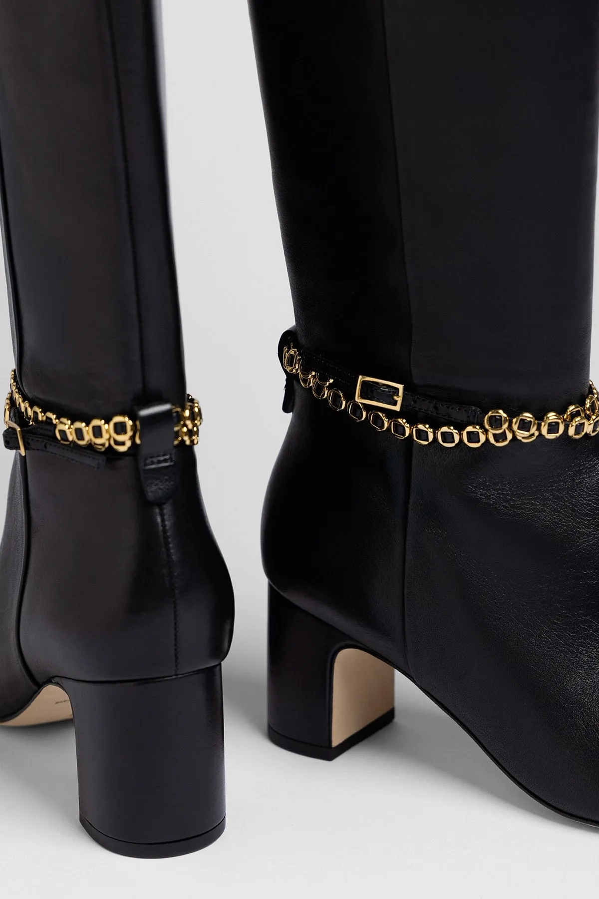 Milanina Hi Boot Black Leather sold by Larroude product image thumbnail 4
