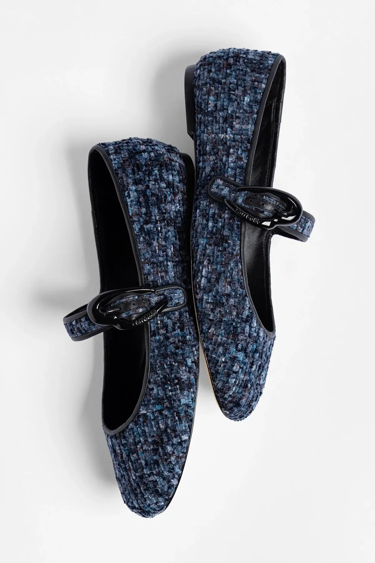 Verona Ballet Flat Midnight Blue Tweed sold by Larroude product image thumbnail 3