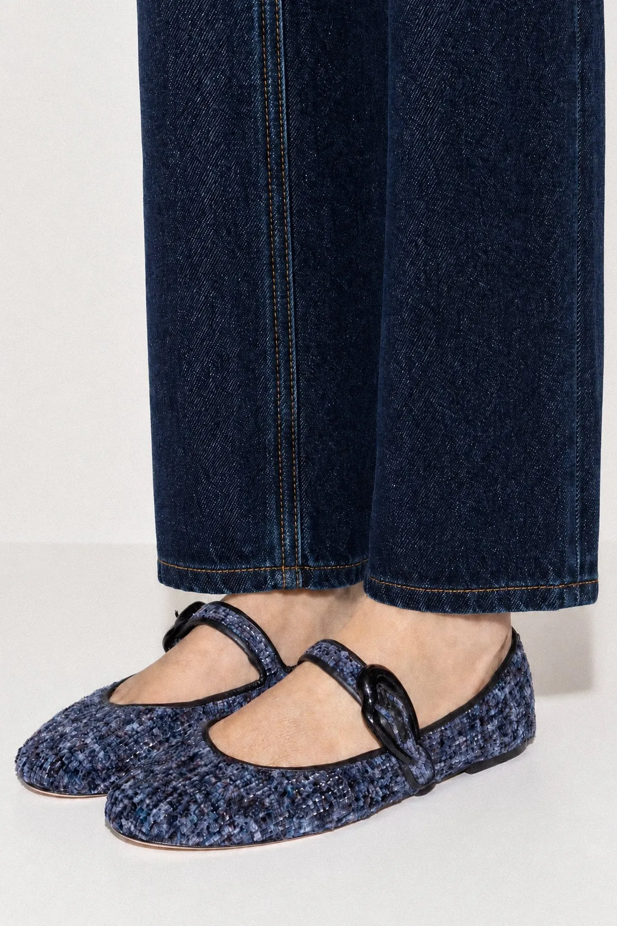 Verona Ballet Flat Midnight Blue Tweed sold by Larroude product image thumbnail 2