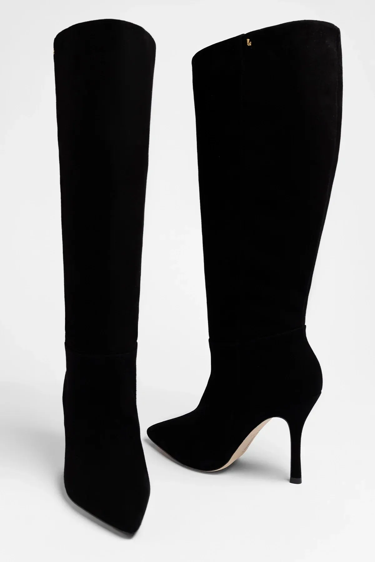 Kate Wide Boot Black Suede sold by Larroude product image thumbnail 2