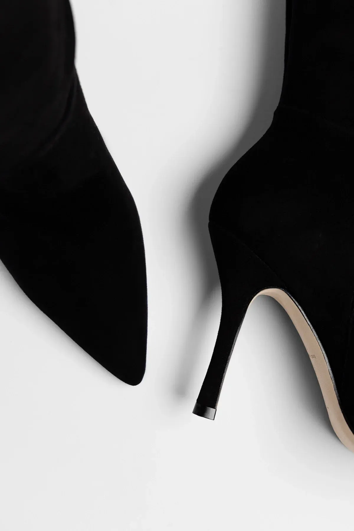 Kate Wide Boot Black Suede sold by Larroude product image thumbnail 4