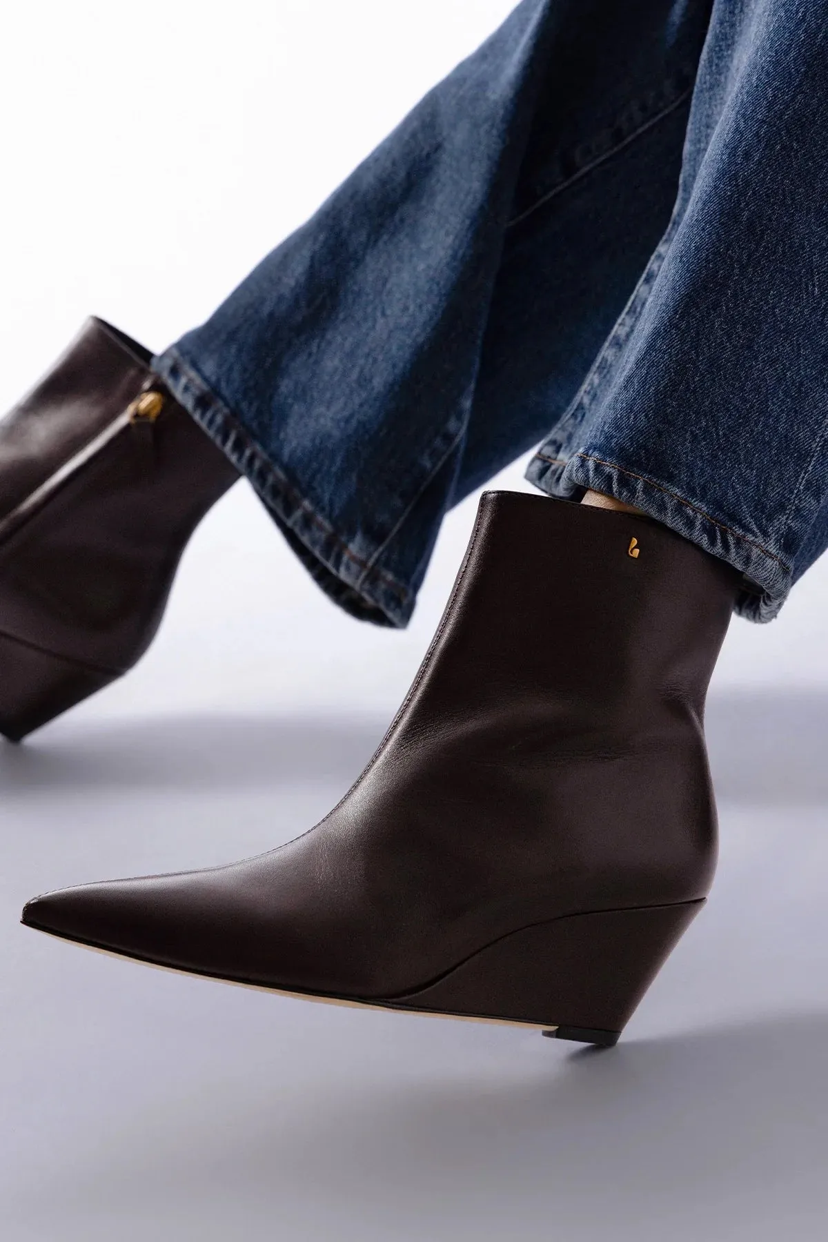 Loulou Boot Brown Leather sold by Larroude product image thumbnail 2
