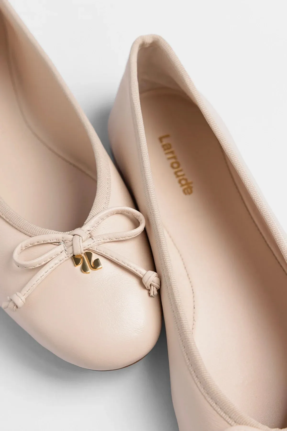 Pavlova Ballet Flat Puff Cream Leather sold by Larroude product image thumbnail 3