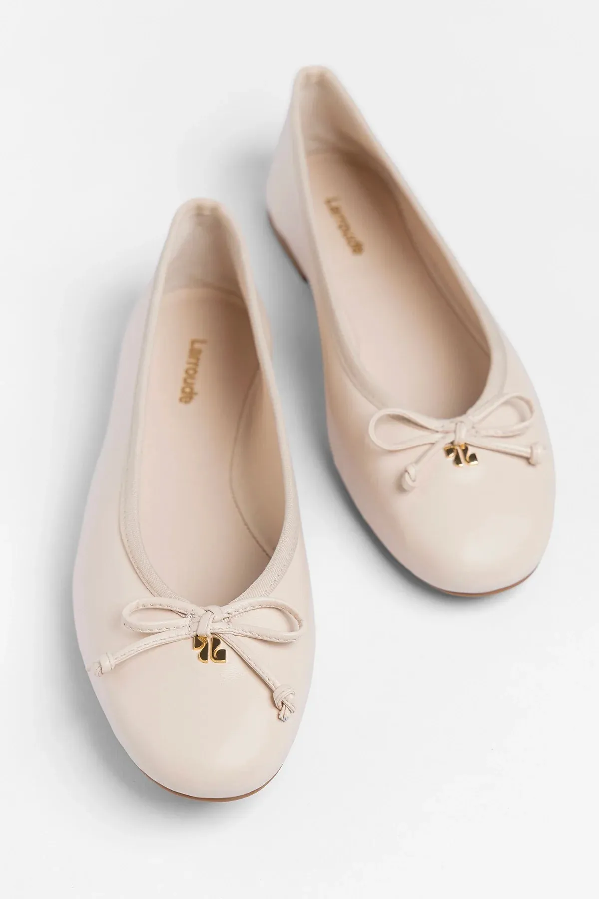 Pavlova Ballet Flat Puff Cream Leather sold by Larroude product image thumbnail 5