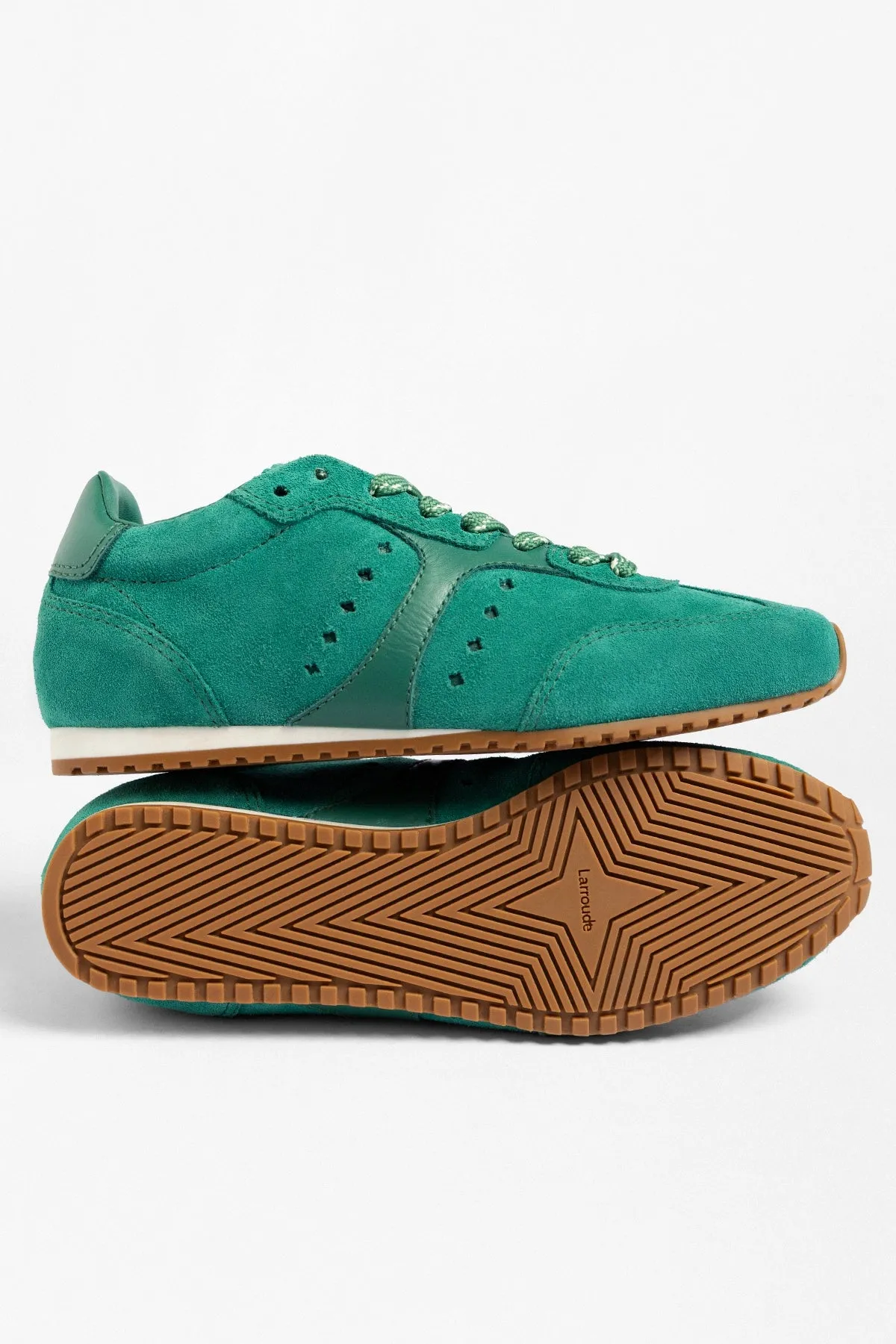 Stella Sneaker Pitti Green Suede and Leather sold by Larroude product image thumbnail 3