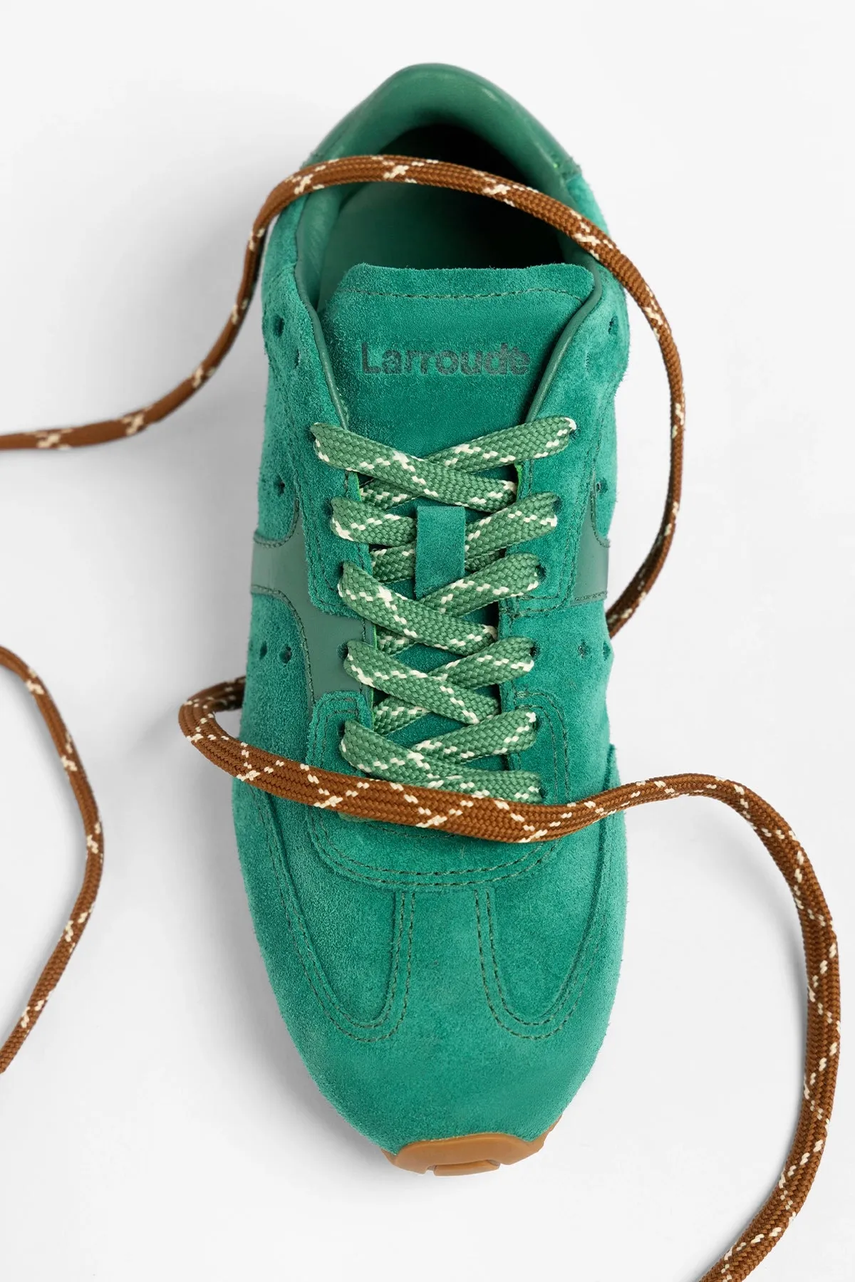 Stella Sneaker Pitti Green Suede and Leather sold by Larroude product image thumbnail 2