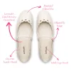 Blair Broderie Ballet Flat In Ivory Leather sold by Larroude