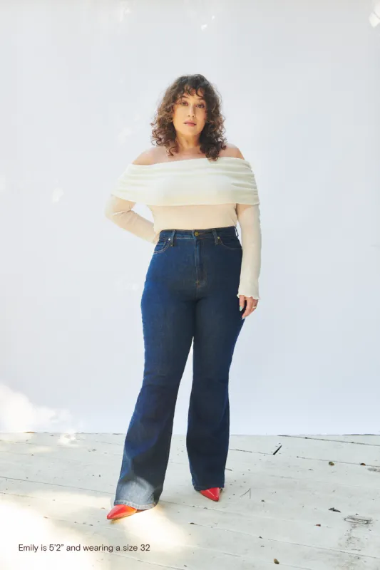 The Léa Jean - Indigo sold by Larroude