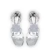 Gio Sandal In Silver Specchio sold by Larroude