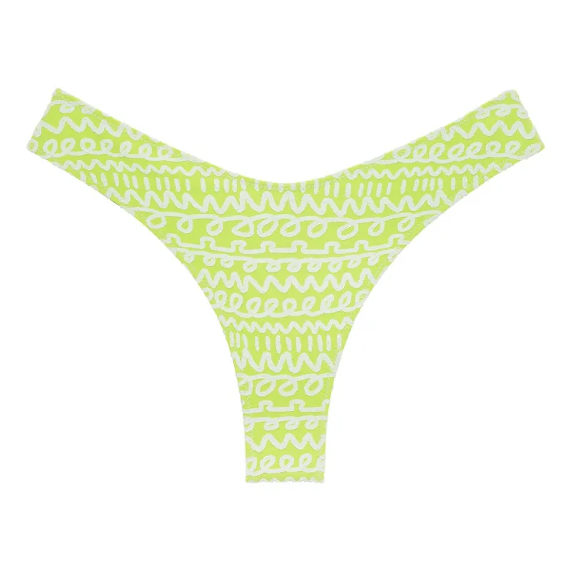 Lime Icing Lulu (Zig-Zag Stitch) Bikini Bottom sold by Larroude