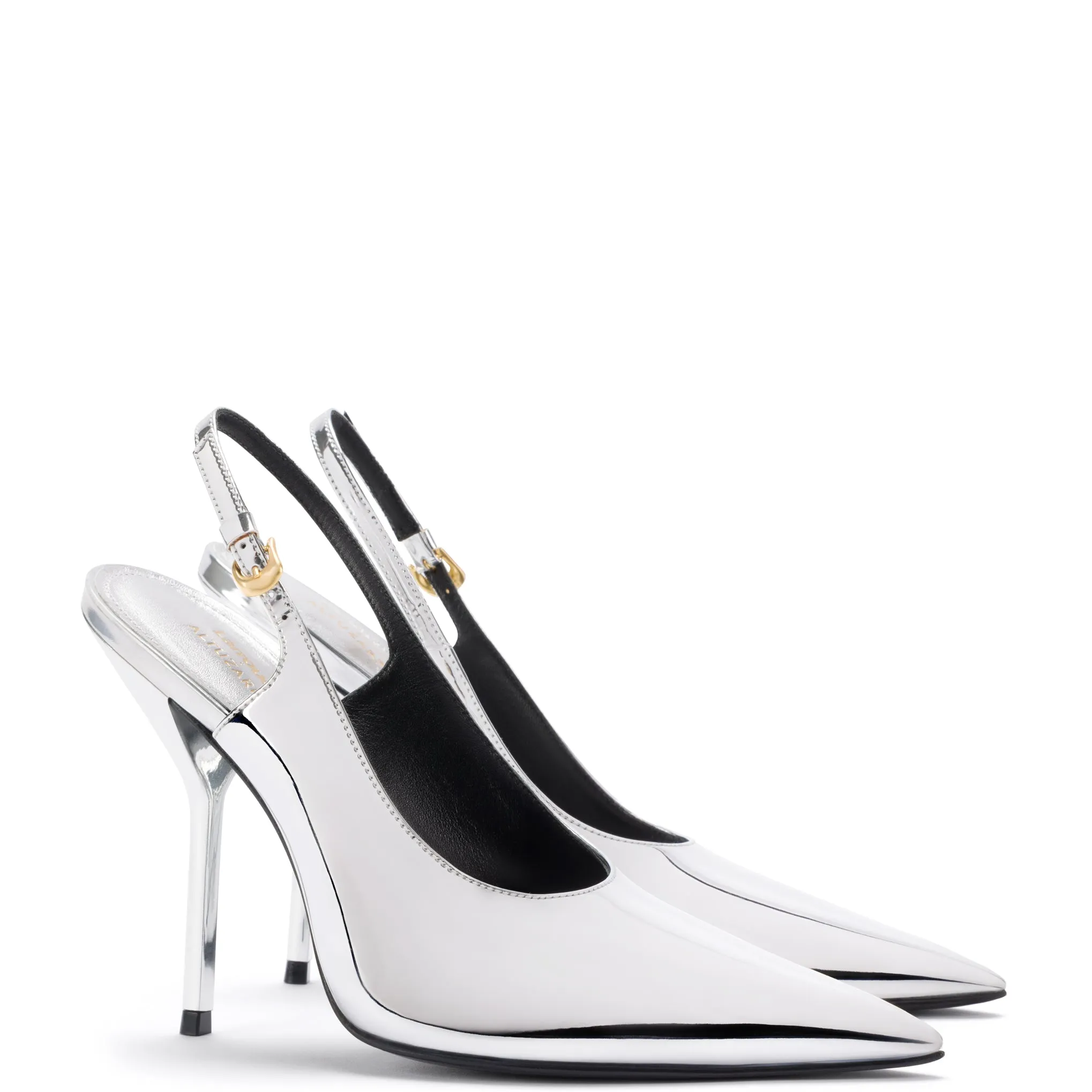 Larroudé x Altuzarra Pump In Silver Specchio sold by Larroude product image thumbnail 2