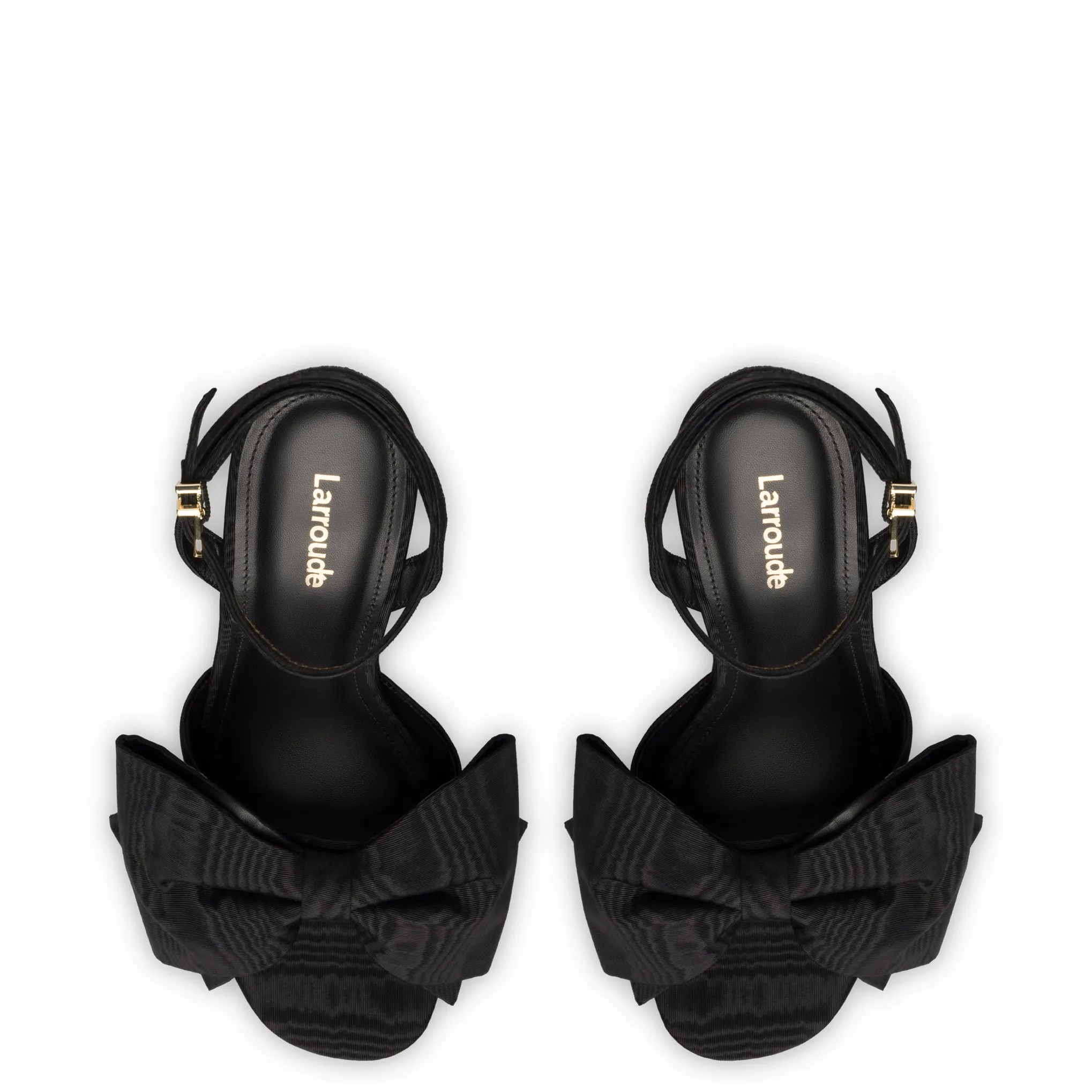 Elle Platform Sandal In Black Fabric sold by Larroude product image thumbnail 3