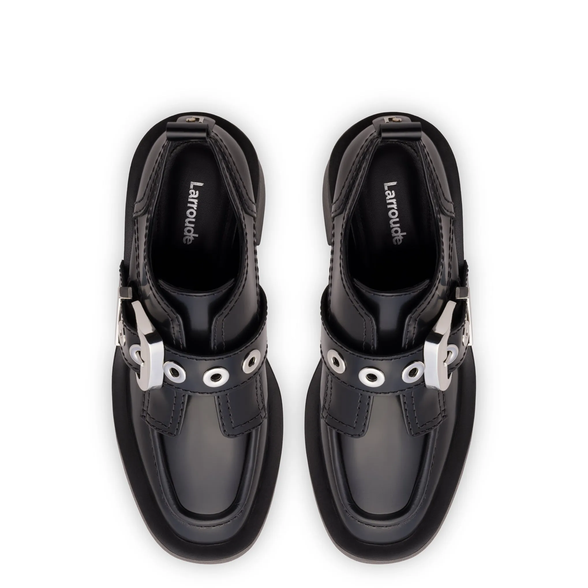 Stewart Platform Oxford In Black Leather sold by Larroude product image thumbnail 3