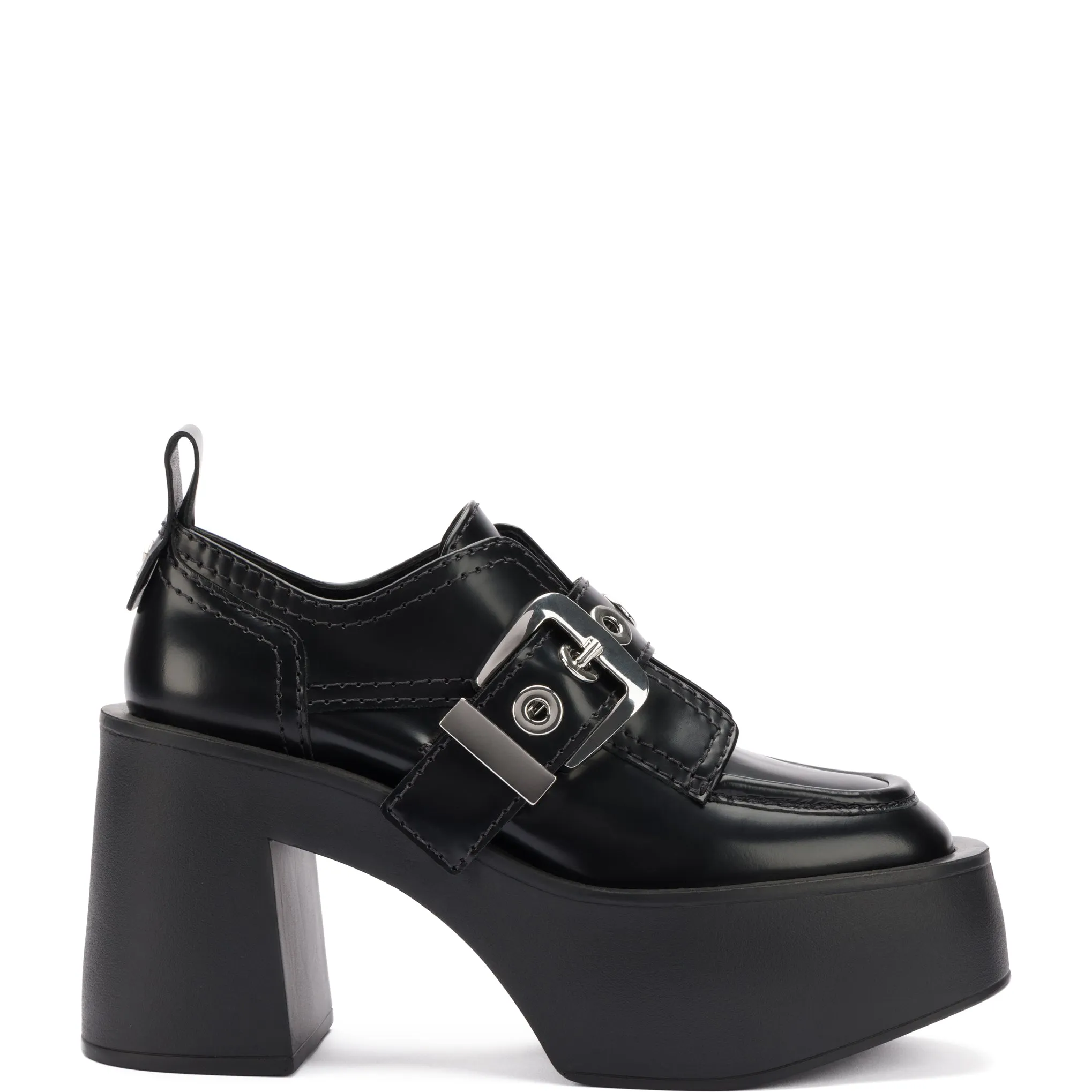 Stewart Platform Oxford In Black Leather sold by Larroude
