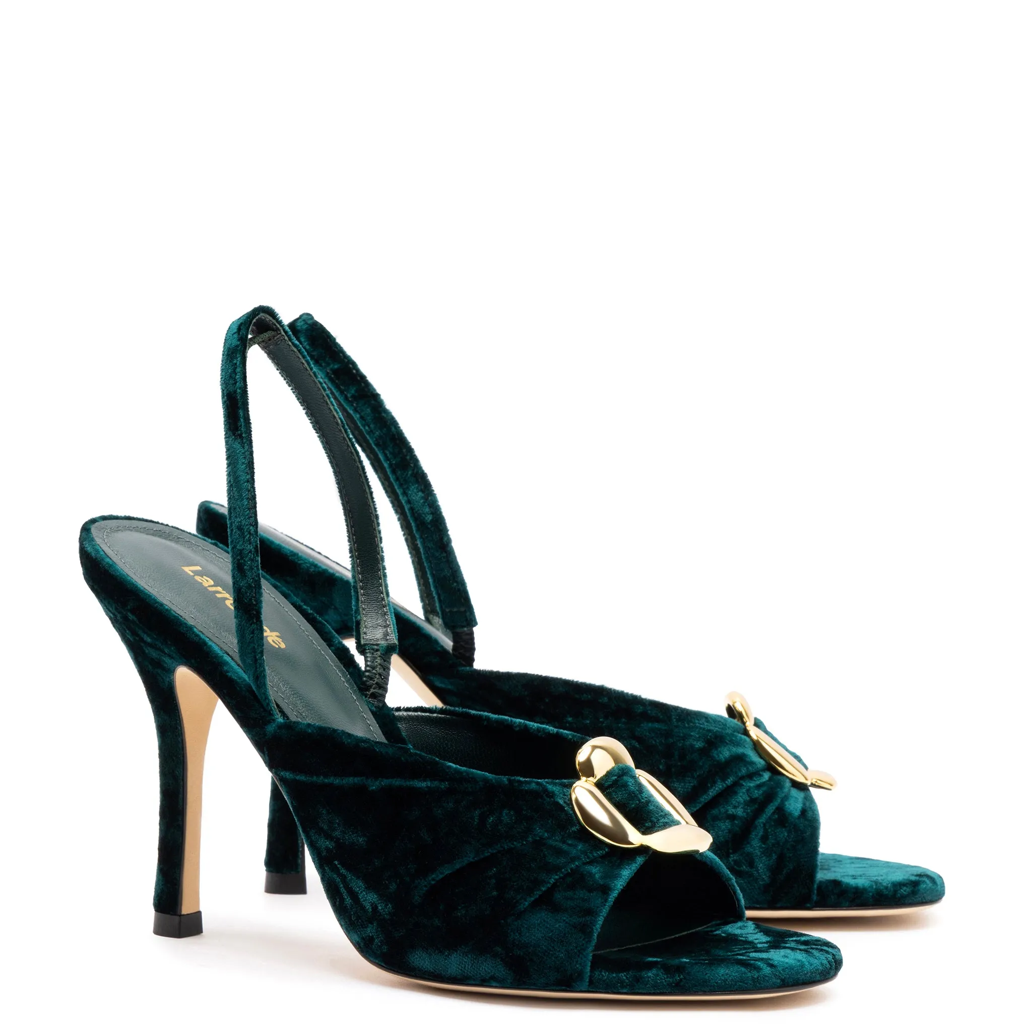 Mayfair Sandal In Jungle Velvet sold by Larroude product image thumbnail 2