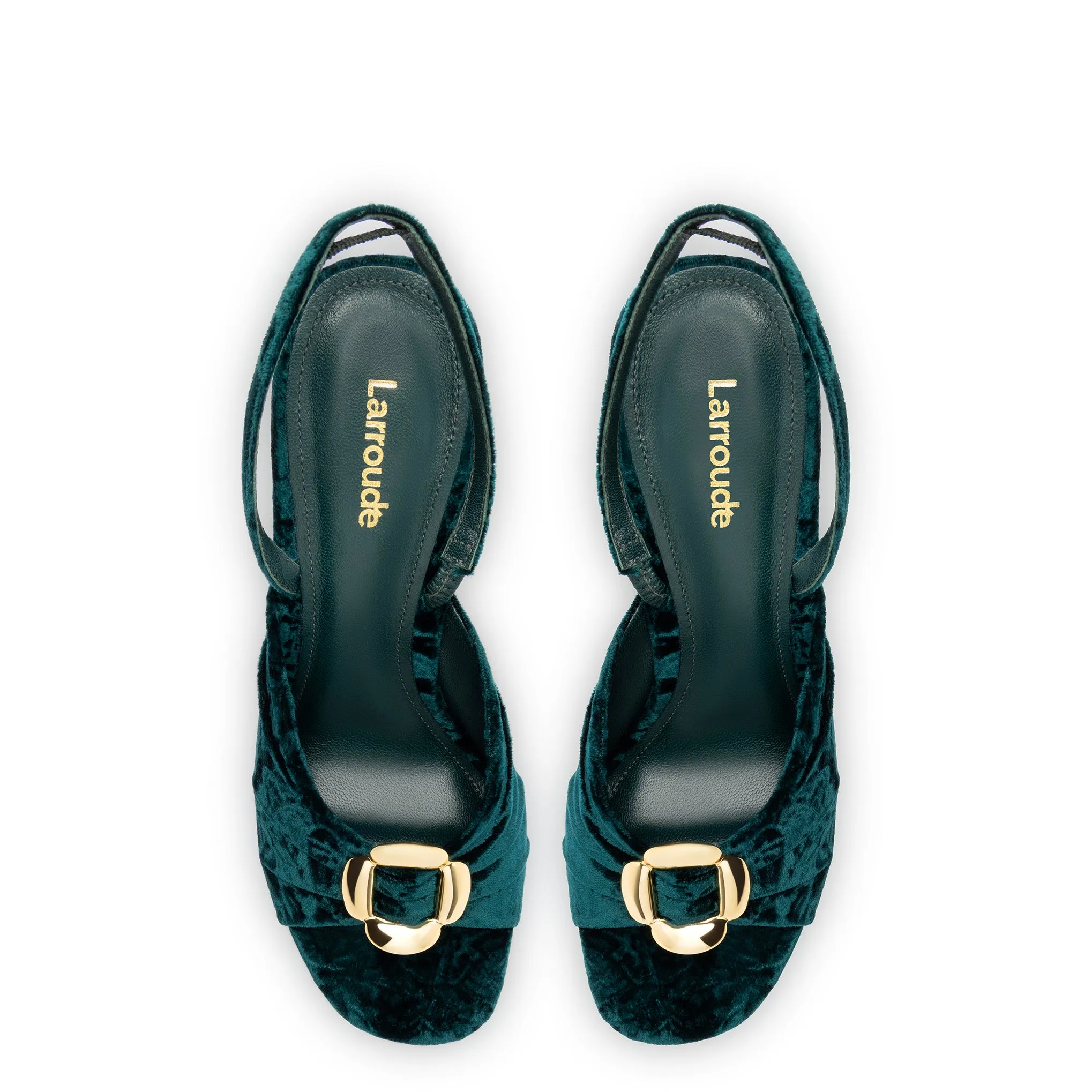 Mayfair Sandal In Jungle Velvet sold by Larroude product image thumbnail 3